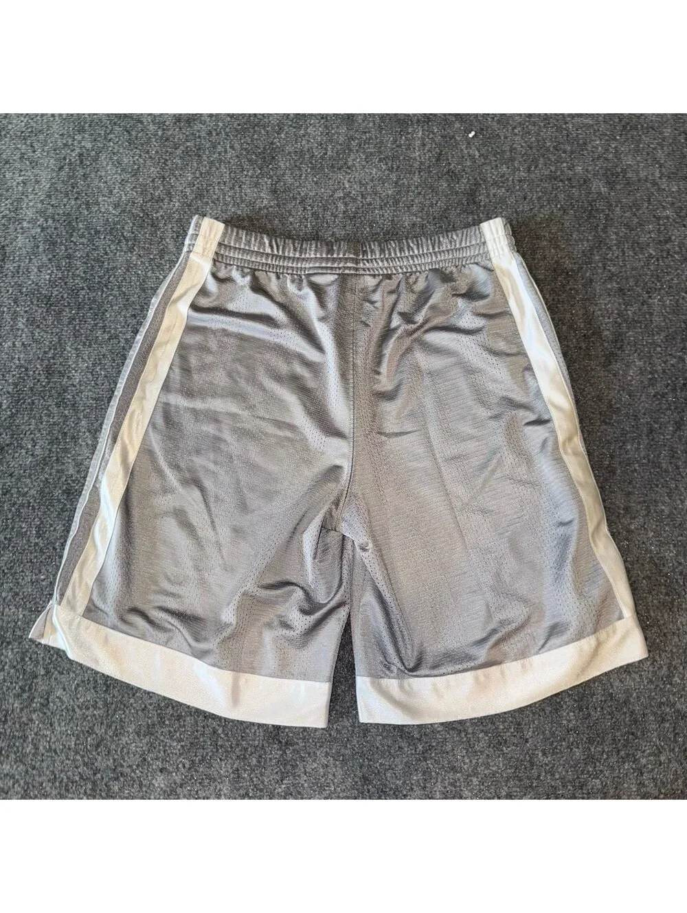 Tek Gear Grail Silver Baggy Dazzle Hoop Shorts Mens MD Vtg y2k 90s Rare